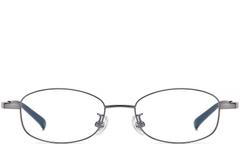 BS1913-0338_Grey_Rectangular_Titanium_Glasses_front