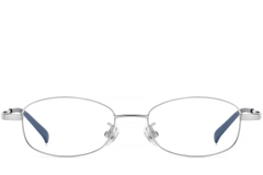 BS1913-0340_Silver_Rectangular_Titanium_Glasses_front