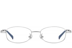 BS1913-0340_Silver_Rectangular_Titanium_Glasses_front