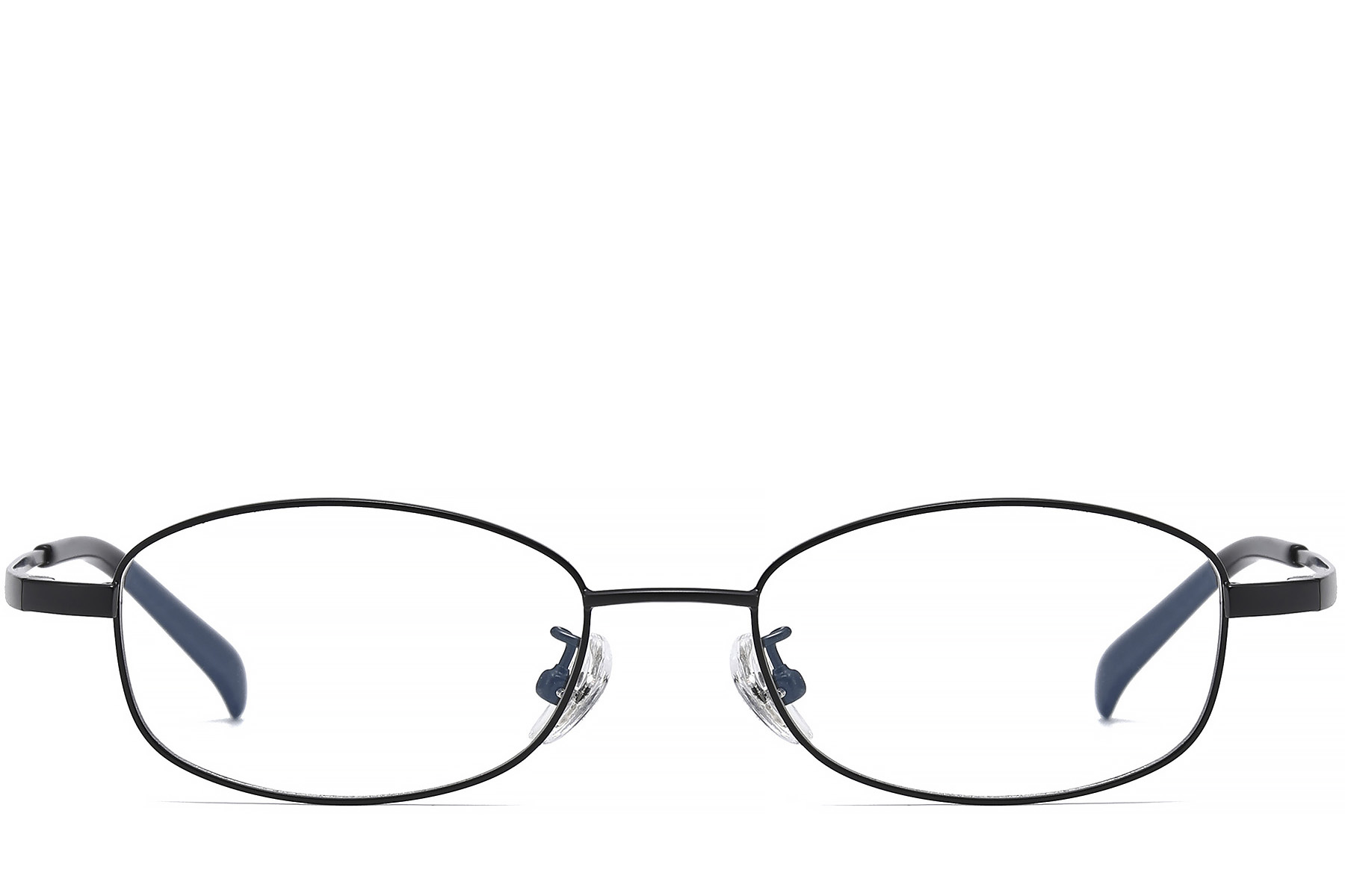 BS1913-0341_Black_Rectangular_Titanium_Glasses_front