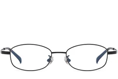 BS1913-0341_Black_Rectangular_Titanium_Glasses_front