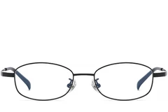 BS1913-0341_Black_Rectangular_Titanium_Glasses_front
