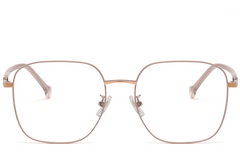 BS1913-0342_Brown_Rectangular_Metal_Glasses_front