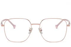 BS1913-0343_Pink_Rectangular_Metal_Glasses_front