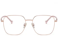 BS1913-0343_Pink_Rectangular_Metal_Glasses_front