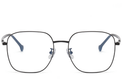 BS1913-0345_Black_Rectangular_Metal_Glasses_front