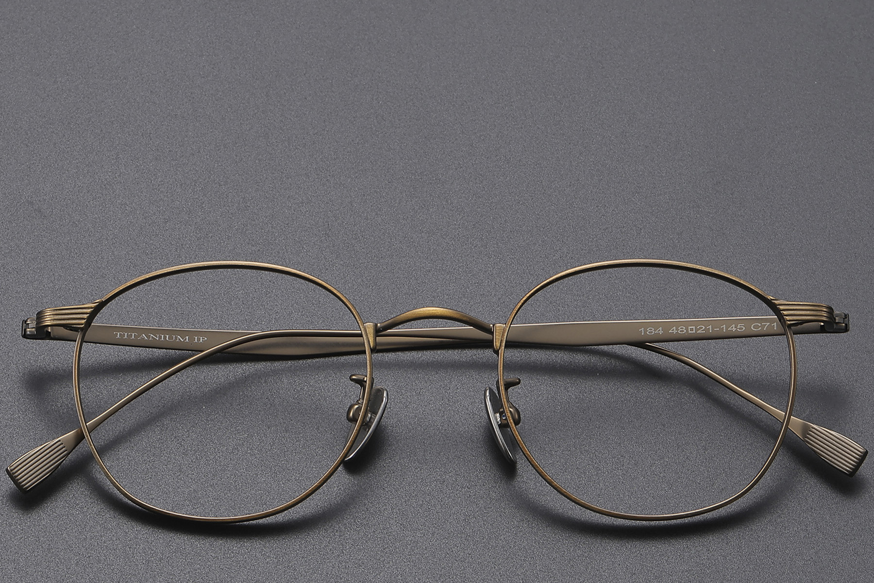 BS1913-0349_Brown_Oval_Titanium_Glasses_front