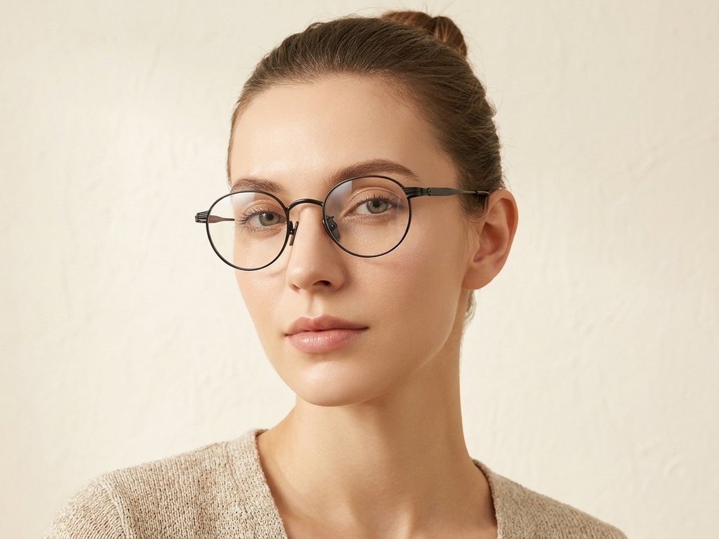BS1913-0353_Black_Oval_Titanium_Glasses-tryon_female