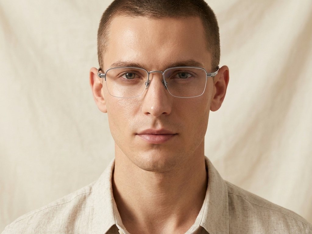 BS1913-0354_Grey_Semi-rimless_Titanium_Glasses-tryon_male