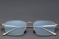 BS1913-0355_Golden_Semi-rimless_Titanium_Glasses_front