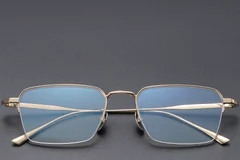 BS1913-0355_Golden_Semi-rimless_Titanium_Glasses_front