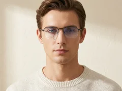 BS1913-0357_Black_Semi-rimless_Titanium_Glasses-tryon_male