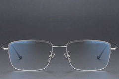 BS1913-0358_Grey_Semi-rimless_Titanium_Glasses_front