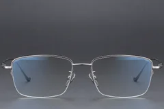 BS1913-0358_Grey_Semi-rimless_Titanium_Glasses_front