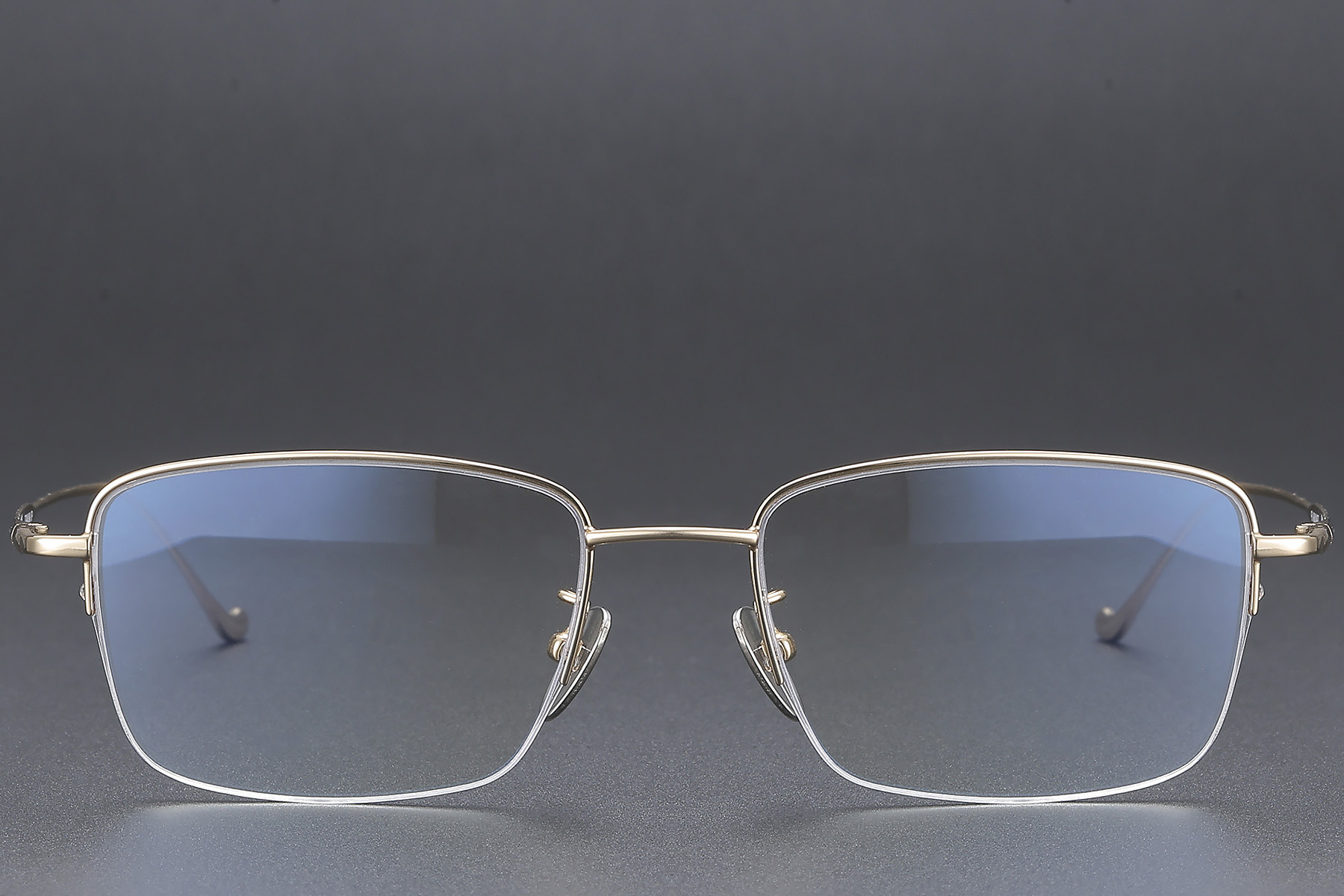 BS1913-0359_Golden_Semi-rimless_Titanium_Glasses_front