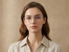 BS1913-0360_Silver_Semi-rimless_Titanium_Glasses-tryon_female