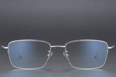 BS1913-0360_Silver_Semi-rimless_Titanium_Glasses_front
