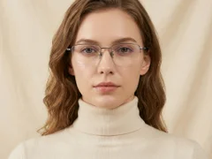 BS1913-0361_Black_Semi-rimless_Titanium_Glasses-tryon_female