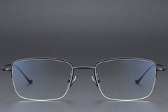 BS1913-0361_Black_Semi-rimless_Titanium_Glasses_front
