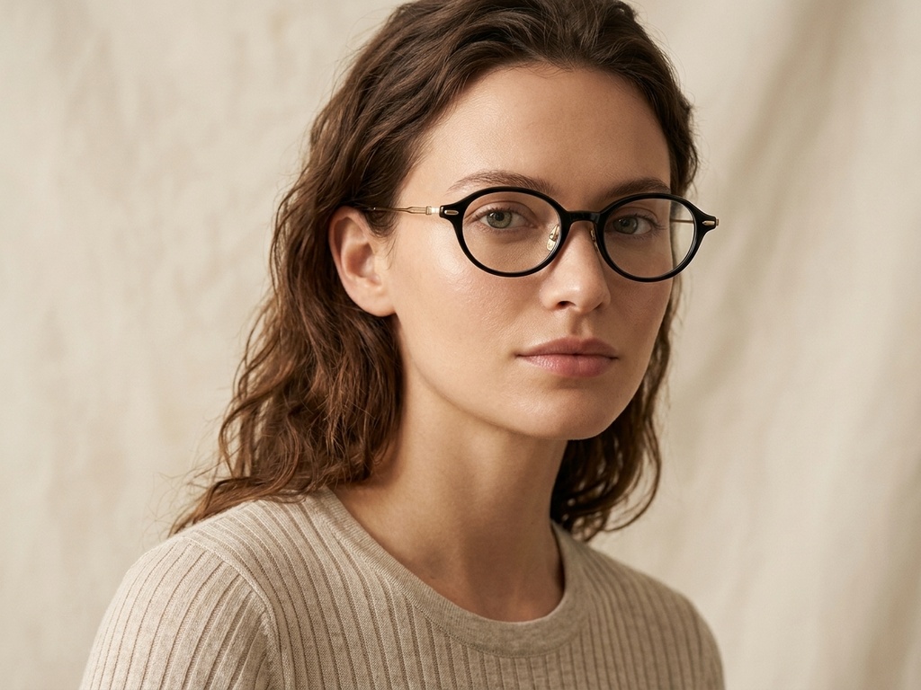 BS1913-0365_Black_Oval_Titanium_Glasses-tryon_female