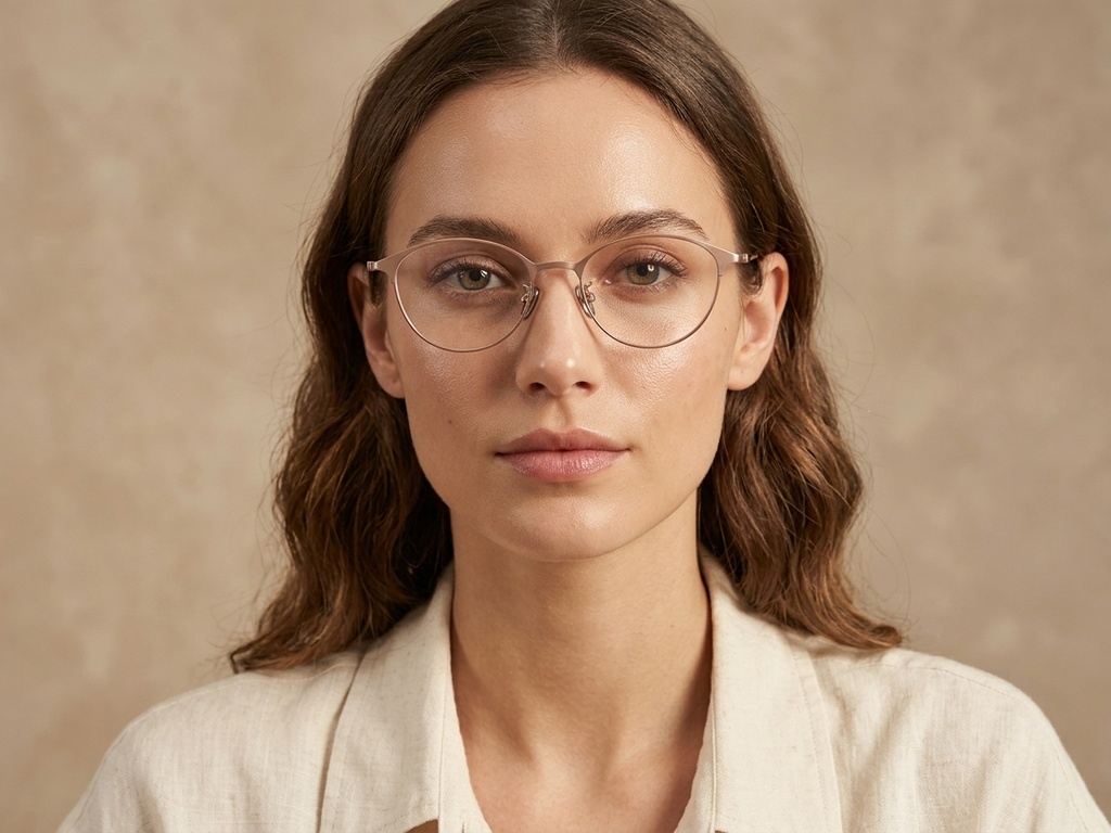BS1913-0367_Pink_Oval_Titanium_Glasses-tryon_female