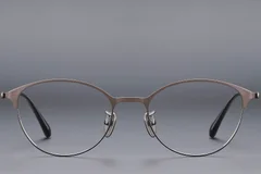 BS1913-0368_Brown_Oval_Titanium_Glasses_front