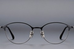 BS1913-0369_Black_Oval_Titanium_Glasses_front