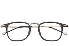 BS1913-0373_Black_Rectangular_Titanium_Glasses_front