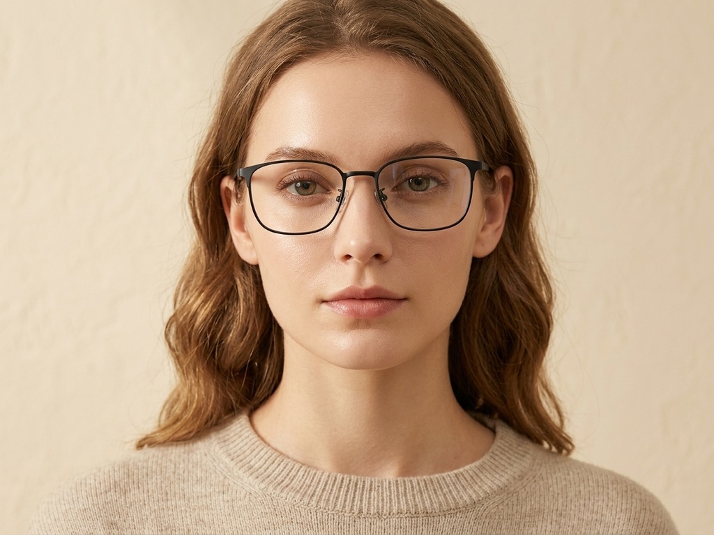 BS1913-0376_Black_Rectangular_Titanium_Glasses-tryon_female
