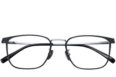 BS1913-0378_Black_Rectangular_Titanium_Glasses_front