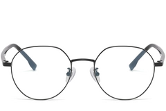 BS1913-0382_Black_Geometric_Metal_Glasses_front