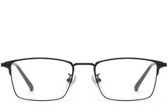 BS1913-0385_Black_Rectangular_Metal_Glasses_front