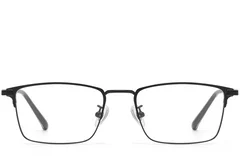 BS1913-0385_Black_Rectangular_Metal_Glasses_front