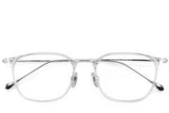 BS1913-0393_Transparent_Rectangular_Titanium_Glasses_front