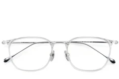 BS1913-0393_Transparent_Rectangular_Titanium_Glasses_front