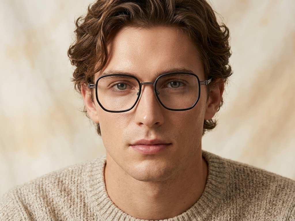 BS1913-0397_Black_Geometric_Titanium_Glasses-tryon_male