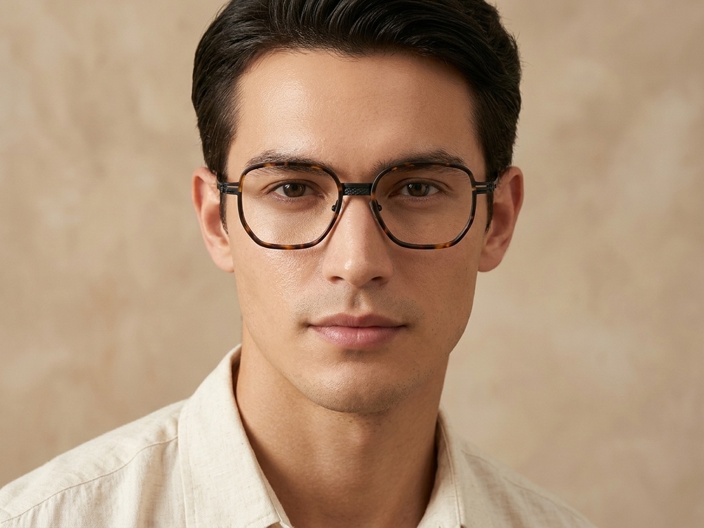 BS1913-0399_Tortoiseshell_Geometric_Titanium_Glasses-tryon_male