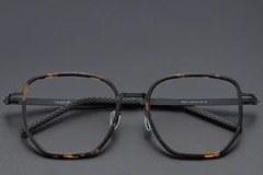 BS1913-0399_Tortoiseshell_Geometric_Titanium_Glasses_front
