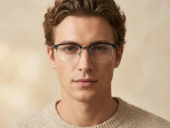 BS1913-0401_Black_Semi-rimless_Titanium_Glasses-tryon_male