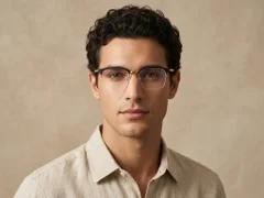 BS1913-0402_Black_Semi-rimless_Titanium_Glasses_corner-tryon_male
