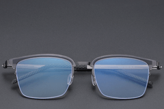 BS1913-0404_Grey_Semi-rimless_Titanium_Glasses_front