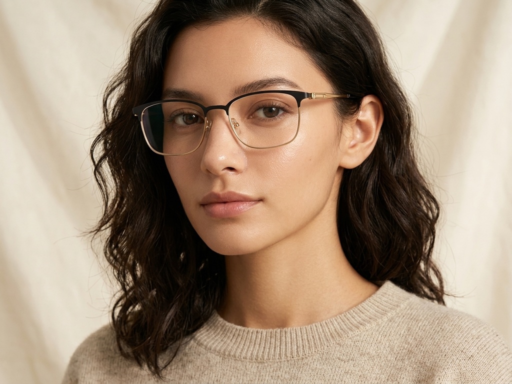 BS1913-0408_Golden_Rectangular_Titanium_Glasses-tryon_female
