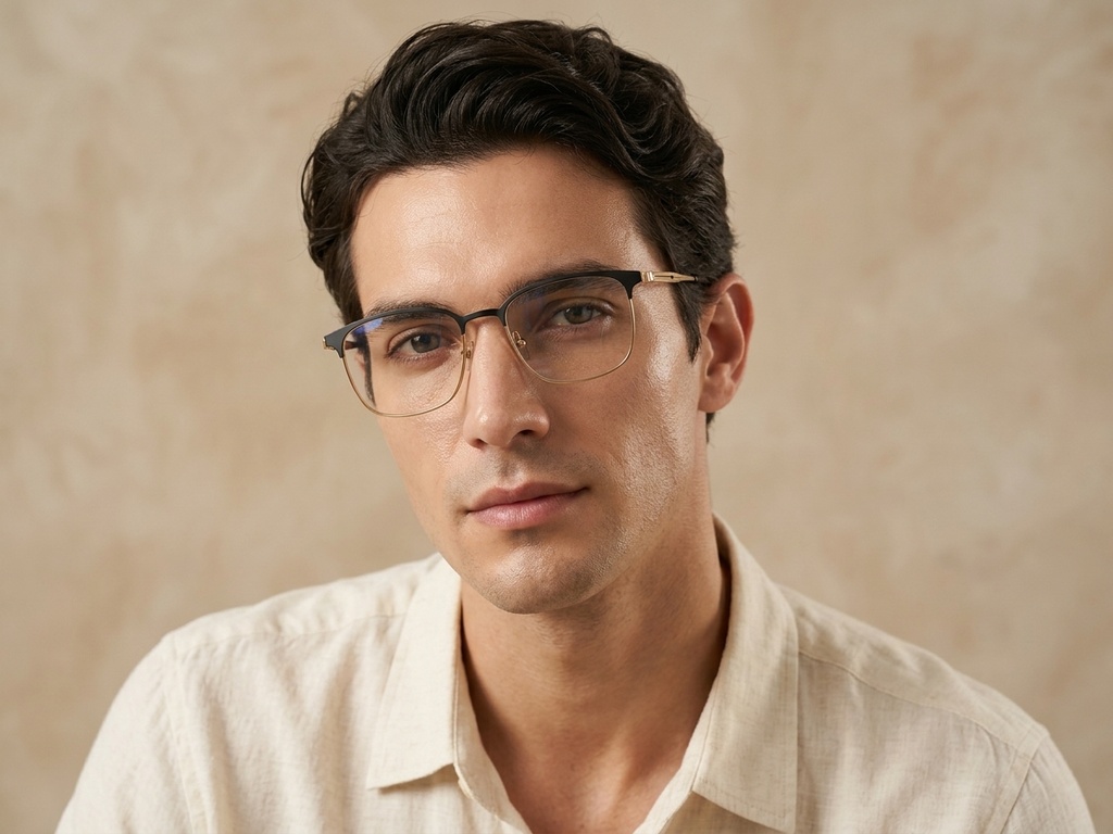 BS1913-0408_Golden_Rectangular_Titanium_Glasses-tryon_male
