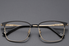 BS1913-0408_Golden_Rectangular_Titanium_Glasses_front