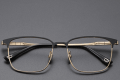 BS1913-0408_Golden_Rectangular_Titanium_Glasses_front