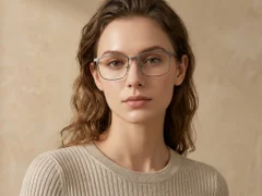 BS1913-0410_Grey_Rectangular_Titanium_Glasses-tryon_female