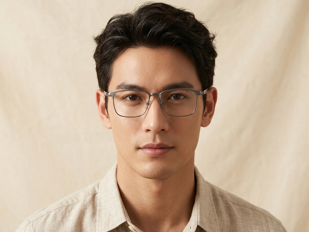 BS1913-0410_Grey_Rectangular_Titanium_Glasses-tryon_male