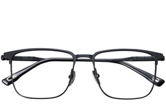 BS1913-0412_Black_Rectangular_Titanium_Glasses_front