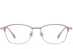 BS1913-0415_Brown_Rectangular_Titanium_Glasses_front
