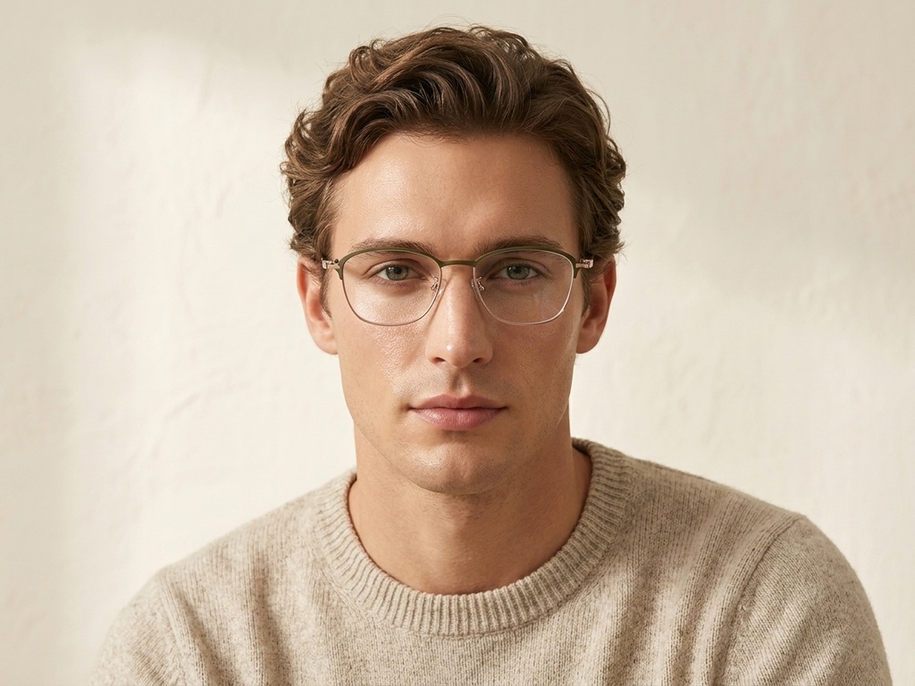 BS1913-0416_Green_Rectangular_Titanium_Glasses-tryon_male